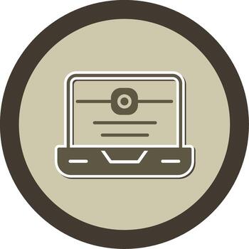 Code Commit Action Icon Glyph Dual Tone Sticker Circle vector