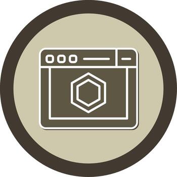 ESLint JavaScript Linter Glyph Dual Tone Sticker Circle vector