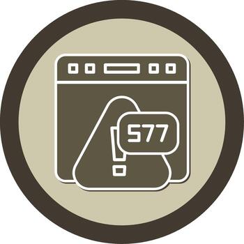 Error 577 Route Configuration Error Glyph Dual Tone Sticker Circle vector