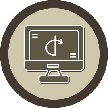 OAuth API Login Gateway Glyph Dual Tone Sticker Circle vector