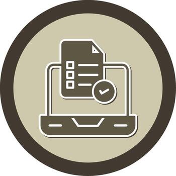 HTML Form Validation Icon Glyph Dual Tone Sticker Circle vector