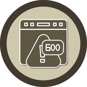 Error 600 Custom App Timeout Glyph Dual Tone Sticker Circle vector