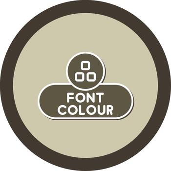 Change Font Color Button Glyph Dual Tone Sticker Circle vector