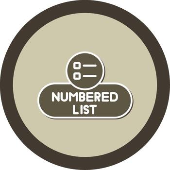 numerado lista palanca botón glifo doble tono pegatina circulo vector