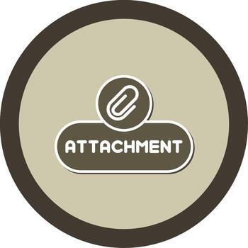 Add Attachment Button Glyph Dual Tone Sticker Circle vector