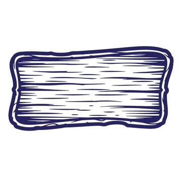 Hand-drawn rustic style wooden sign or frame with textured and decorative design elements vector