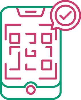 qr código pago opción vector