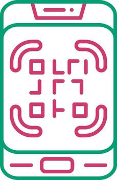 QR Code Scanner Device vector