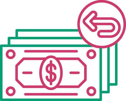 reembolso pago regreso proceso vector