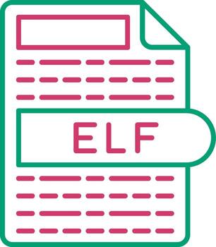 ELF Executable Linux File vector