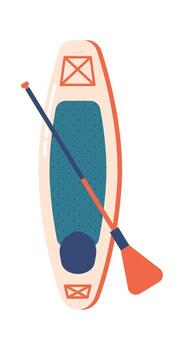 Surfboard with Bright Pattern Design vector