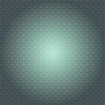 Subtle repeating star pattern overlay, seamless texture, light green to dark gray gradient background with bright center glow vector