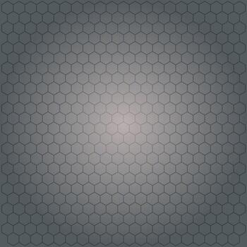 Sleek and modern gray hexagonal pattern background, ideal for technology, science, and futuristic designs, providing an abstract geometric texture for digital and print vector
