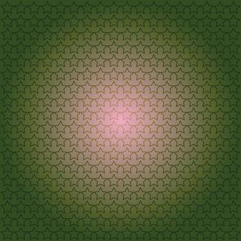 un festivo repitiendo modelo de contorno estrellas en un profundo verde degradado antecedentes con un sutil, calentar central resplandor para fiesta y celebracion diseños vector