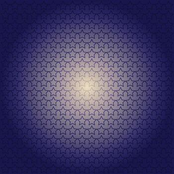 sin costura estrella modelo antecedentes gráfico con un azul y púrpura degradado. un central luminoso resplandor crea un moderno celestial textura para versátil digital proyectos vector