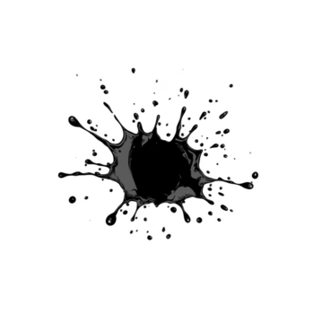 dynamisch schwarz Tinte Spritzen schafft künstlerisch und energisch visuell Wirkung, perfekt zum kreativ Projekte und Entwürfe. diese auffällig Bild erfasst Wesen von Bewegung und Flüssigkeit png