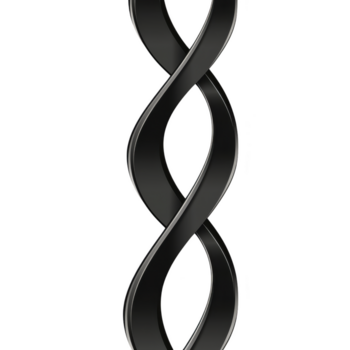 pulcro, moderno diseño presentando retorcido, doble hélice forma en oscuro color. esta resumen elemento lata ser usado en varios creativo proyectos, transporte elegancia y sofisticación png