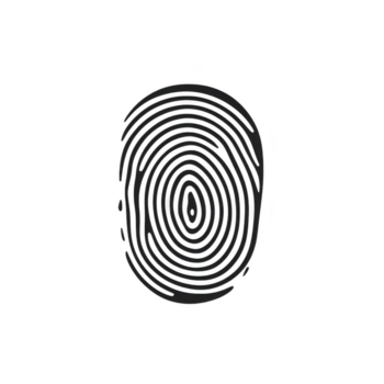 fingeravtryck design med invecklad rader och kurvor, symboliserar identitet och säkerhet. detta unik mönster representerar individualitet och personlig autentisering png