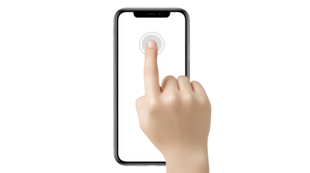 hand- aanraken smartphone scherm vinger drukken digitaal knop geïsoleerd Aan transparantie achtergrond modern technologie interactief communicatie verbinding gebruiker koppel innovatie png