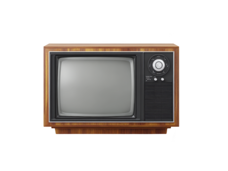 Vintage ▾ televisione retrò tv legna telaio analogico schermo classico design vecchio tecnologia nostalgico nero e bianca davanti Visualizza isolato oggetto. Questo nostalgico retrò televisione con legna telaio e analogico png