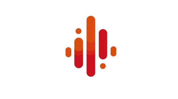 abstrait du son vague icône verticale bars Orange et rouge pente moderne minimal style isolé sur transparent Contexte adapté pour la musique l'audio Podcast ou La technologie concepts png