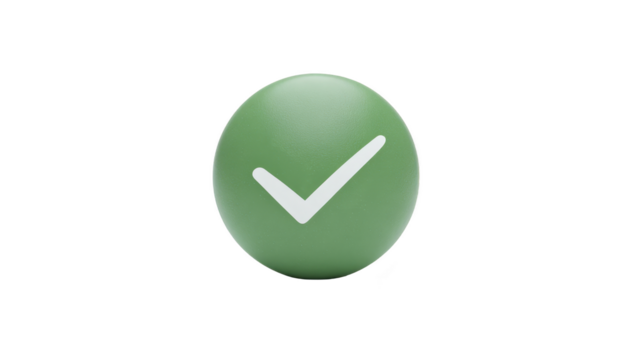 groen gebied controleren Mark goedkeuring symbool icoon geïsoleerd transparantie achtergrond minimaal ronde positief succes concept 3d gemakkelijk schoon modern grafisch ontwerp teken validatie bevestiging vrolijk png