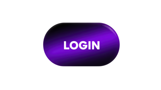 logga in knapp lila glansig oval form modern webb gränssnitt element digital design användare gränssnitt isolerat på transparent bakgrund inbjudande klickbara teknologi vibrerande Färg png