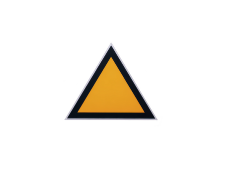 giallo triangolo avvertimento cartello con nero confine, isolato su trasparenza sfondo, simboleggiante attenzione o mettere in guardia, comunemente Usato per sicurezza e rischio notifiche png