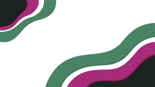 grön och rosa vågig rader med texturerad effekt kurva tvärs över genomskinlighet bakgrund, skapande modern abstrakt design lämplig för kreativ projekt och digital bakgrunder png