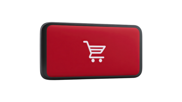handla vagn ikon röd knapp 3d uppkopplad Lagra digital rektangulär isolerat e handel webb symbol png