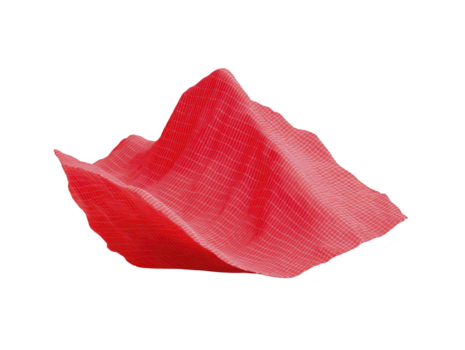 rosso astratto 3d maglia superficie con griglia linee, geometrico digitale arte, moderno tecnologia concetto, creativo sfondo, dinamico forma, futuristico e innovativo design png