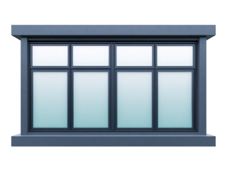 ventana vaso marco moderno arquitectura azul transparente exterior edificio rectangular grande ventana con azul marco y transparente vaso moderno arquitectura estilo limpiar y minimalista diseño png