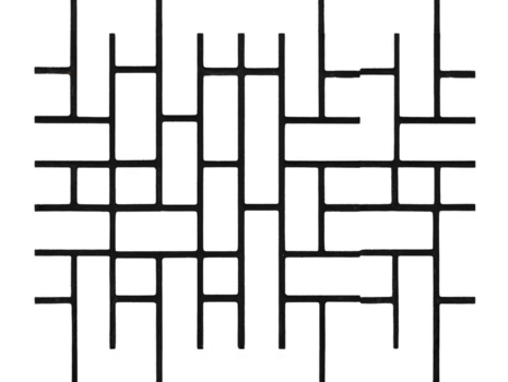 geométrico resumen modelo con intersectando negro líneas en transparente fondo, creando moderno, minimalista, y simétrico cuadrícula diseño adecuado para antecedentes o textiles png