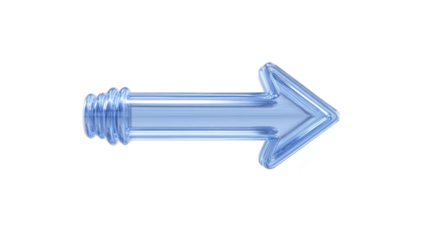transparent blå plast pil rätt riktning 3d objekt isolerat klar transparent blå plast pil pekande rätt 3d objekt isolerat genomskinlighet bakgrund klar och modern design symboliserar png