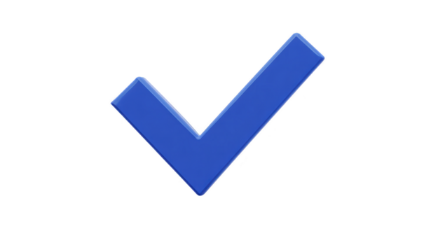 blå kolla upp mark symbol, isolerat på transparent bakgrund, representerar godkännande, Bekräftelse, Framgång, eller avslutad uppgift, ofta Begagnade i digital gränssnitt och företag kommunikation png