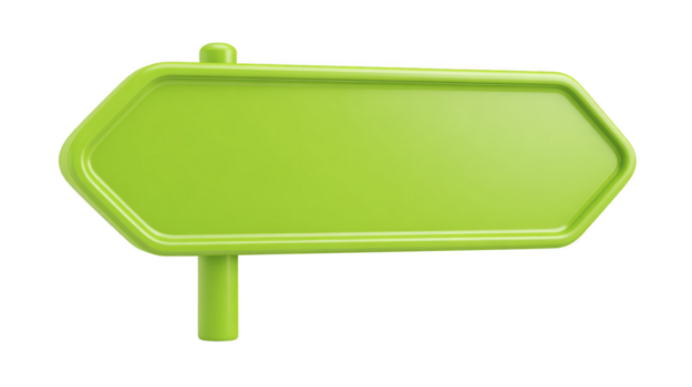 verde flecha firmar blanco dirección tablero aislado en transparencia antecedentes 3d ilustración vacío espacio para texto moderno diseño navegación Guia alegre y atractivo estilo png