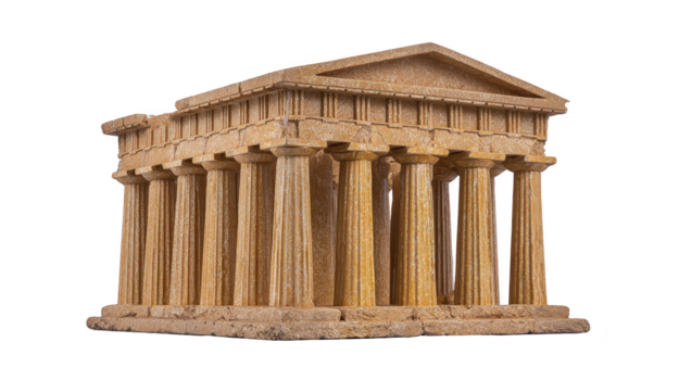 antico greco tempio architettura colonna pietra storico classico edificio punto di riferimento struttura con iconico colonne e triangolare frontone evocando senso di grandezza e atemporalità png
