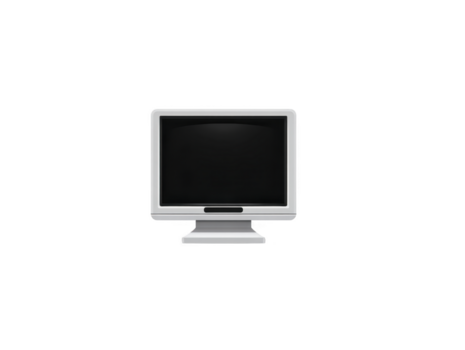 plano tela computador monitor, moderno mostrar, isolado em transparente fundo, tecnologia dispositivo para escritório ou casa área de trabalho, minimalista e limpar \ limpo Projeto png