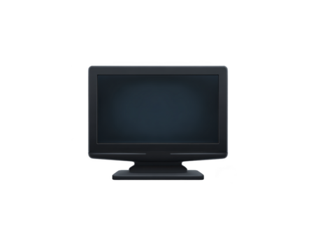 computador monitor tela exibição tecnologia eletrônico dispositivo Área de Trabalho Preto isolado Preto computador monitor com em branco tela, isolado transparência fundo, moderno tecnologia dispositivo para escritório png