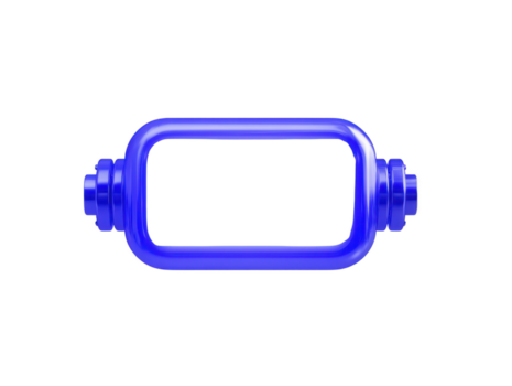 azul transparente retangular quadro, lustroso plástico textura, moderno mínimo estilo, isolado em transparência fundo, adequado para tecnologia, projeto, ou decoração conceitos png