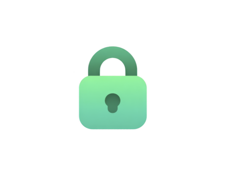 verde lucchetto icona simboleggiante sicurezza vita privata e protezione con semplice piatto design su trasparente sfondo ideale per digitale ragnatela o App interfaccia uso png