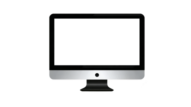 computador monitor Área de Trabalho tela eletrônico dispositivo tecnologia exibição digital tela moderno gadget Preto e prata isolado em branco tela escritório equipamento tecnologia dispositivo digital exibição png