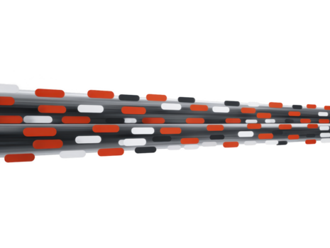 resumen digital túnel con rojo blanco y negro rectangular formas moderno tecnología antecedentes dinámica movimiento futurista diseño 3d representación energético y innovador visual png