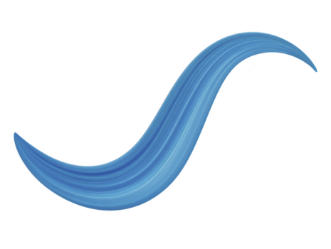 Blue wave abstract curve smooth line digital art modern design fluid shape creative isolated dynamic elegant flowing artistic minimal contemporary stylish energetic motion decorative unique png