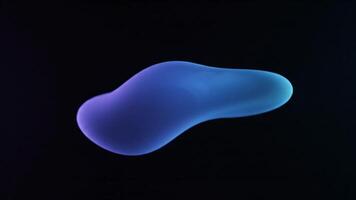 abstrakt lysande vätska klick morphing och roterande i mörk Plats. video