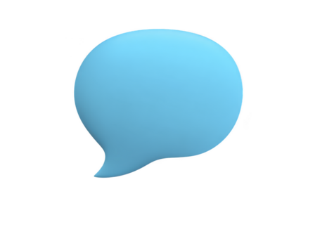 blå Tal bubbla isolerat på transparent bakgrund kommunikation begrepp tom chatt ikon modern design tömma meddelande mall digital konversation enkel och rena stil png