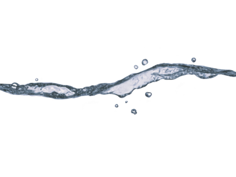 Water splash clear liquid stream isolated on transparent background dynamic motion refreshing clean nature purity fluid realistic suitable for design projects png