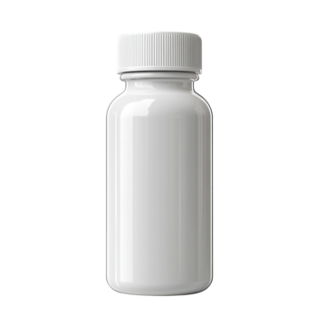 contenitore con bianca berretto Tenere sconosciuto sostanza, visualizzato contro un' pianura sfondo nel un' minimalista stile in mostra semplicità e eleganza, trasparente sfondo png