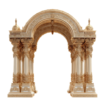 Elegant ornate archway with intricate designs png