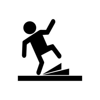 Caution wet floor on white background. vector